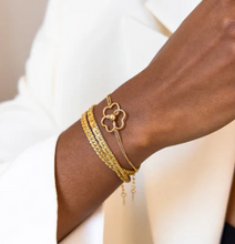 Charger l&#39;image dans la galerie, BRACELET Femme ACIER DORE  FLEUR AJOUREE ALBINO ZAG SBS25395-01UNI
