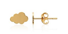 Charger l&#39;image dans la galerie, BOUCLES D&#39;OREILLES Dame et enfant &quot;nuage&quot; PLAQUE OR
