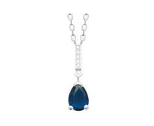 Charger l&#39;image dans la galerie, COLLIER Femme ARGENT RHODIE ET OXYDES BLEU ET BLANCS
