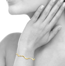 Charger l&#39;image dans la galerie, BRACELET Dame ondulé PLAQUE OR
