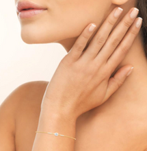 Charger l&#39;image dans la galerie, BRACELET Femme PLAQUE OR OXYDES BLANCS
