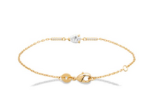 Charger l&#39;image dans la galerie, BRACELET Femme PLAQUE OR OXYDES BLANCS
