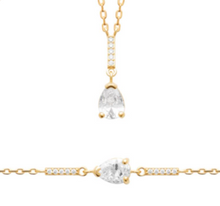 Charger l&#39;image dans la galerie, BRACELET Femme PLAQUE OR OXYDES BLANCS
