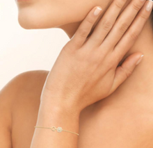 Charger l&#39;image dans la galerie, BRACELET Dame motif hexagonal empierré PLAQUE OR
