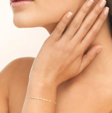 Charger l&#39;image dans la galerie, BRACELET Dame motif gouttes et ronds empierrés PLAQUE OR
