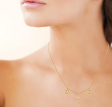 Charger l&#39;image dans la galerie, COLLIER Dame  pendentiFs oxydes vers et roses PLAQUE OR
