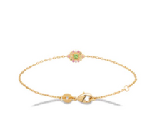 Charger l&#39;image dans la galerie, BRACELET Dame losange oxydes multicolores PLAQUE OR
