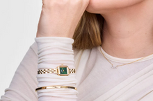 Charger l&#39;image dans la galerie, MONTRE Dame Quadro Mini Arch 3-link Emerald Sunray Gold  DANIEL WELLINGTON DW00100852
