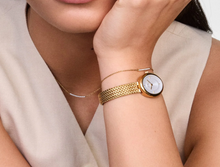 Charger l&#39;image dans la galerie, MONTRE Dame  Juliette Braided Mesh White Sunray Gold  DANIEL WELLINGTON DW00100882
