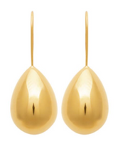 Charger l&#39;image dans la galerie, BOUCLES D&#39;OREILLES Dames pendantes acier doré forme goutte
