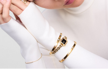 Charger l&#39;image dans la galerie, MONTRE Dame Quadro Mini Arch 3-link Emerald Sunray Gold  DANIEL WELLINGTON DW00100851
