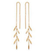 Charger l&#39;image dans la galerie, BOUCLES D&#39;OREILLES Dame pendantes PLAQUE OR
