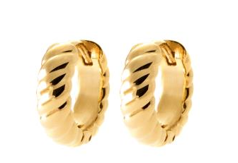 BOUCLES D'OREILLES Dame créoles PLAQUE OR
