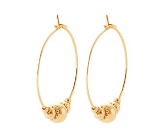 BOUCLES D'OREILLES Dame créoles PLAQUE OR