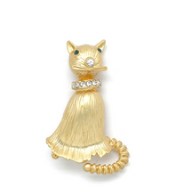 Charger l&#39;image dans la galerie, BROCHE Femme KITTY DORÉ - BH1794
