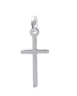 PENDENTIF CROIX ARGENT RHODIE