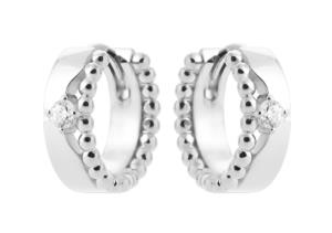 BOUCLES D OREILLES Créoles ARGENT RHODIE