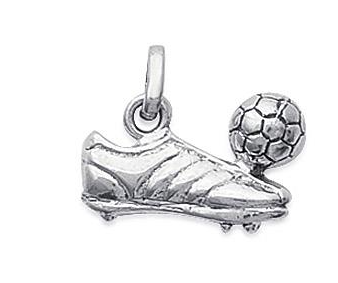 PENDENTIF Junior CHAUSSURE BALLON argent rhodie