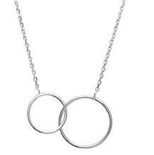 Charger l&#39;image dans la galerie, COLLIER Dame 2 anneaux entrelacés ARGENT
