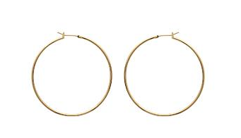 BOUCLES D'OREILLES Dame créoles 20 MM Dame PLAQUE OR