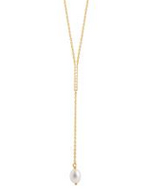 Charger l&#39;image dans la galerie, COLLIER Dame oxyde et perle PLAQUE OR
