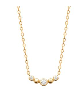 COLLIER Femme plaqué or et oxydes blancs
