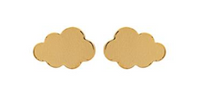 Charger l&#39;image dans la galerie, BOUCLES D&#39;OREILLES Dame et enfant &quot;nuage&quot; PLAQUE OR
