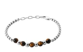 BRACELET Homme acier inoxydable et pierres naturelles
