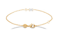 Charger l&#39;image dans la galerie, BRACELET Dame PLAQUE OR ANNEAU  OXYDES
