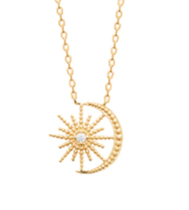 COLLIER Femme PLAQUE OR OXYDE BLANC