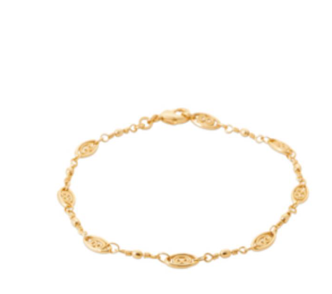 BRACELET Dame ovales ajourés PLAQUE OR