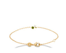 Charger l&#39;image dans la galerie, BRACELET Dame avec zirconium vert et blanc PLAQUE OR

