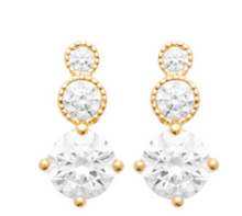 Charger l&#39;image dans la galerie, BOUCLES D&#39;OREILLES Dame empierrées PLAQUE OR
