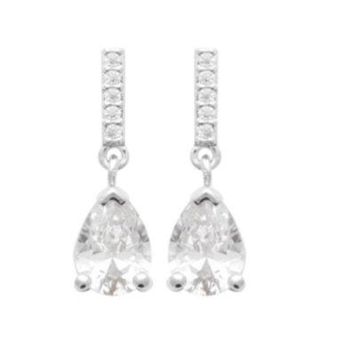 Boucles d'oreilles femme argent rhodié oxydes