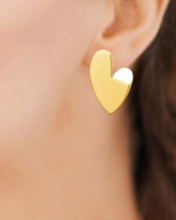 Charger l&#39;image dans la galerie, BOUCLES D&#39;OREILLES Dame COEUR ACIER DORE INOXYDABLE
