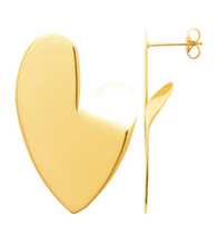 Charger l&#39;image dans la galerie, BOUCLES D&#39;OREILLES Dame COEUR ACIER DORE INOXYDABLE
