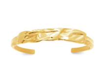 Charger l&#39;image dans la galerie, JONC ouvert Femme ACIER DORE motif  martelé
