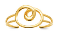 Charger l&#39;image dans la galerie, JONC ouvert Femme ACIER DORE motif volute
