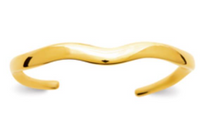 Charger l&#39;image dans la galerie, JONC ouvert Femme ACIER DORE motif ondulé
