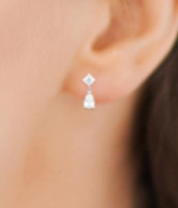 Charger l&#39;image dans la galerie, Boucles d&#39;oreilles femme Pendantes argent rhodié oxydes
