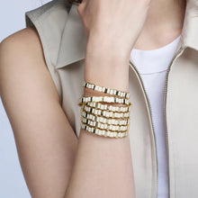 Charger l&#39;image dans la galerie, BRACELET Jonc Dame &quot;Inès&quot; Blanc Sable BANGLE-UP BUP-INM-BAOS03
