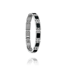 Charger l&#39;image dans la galerie, BRACELET ECLIPSE  Homme ACIER ET CARBONE JOURDAN JH250118B
