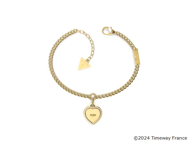 BRACELET Femme FINE HEART acier doré GUESS JUBB01422JWYGS