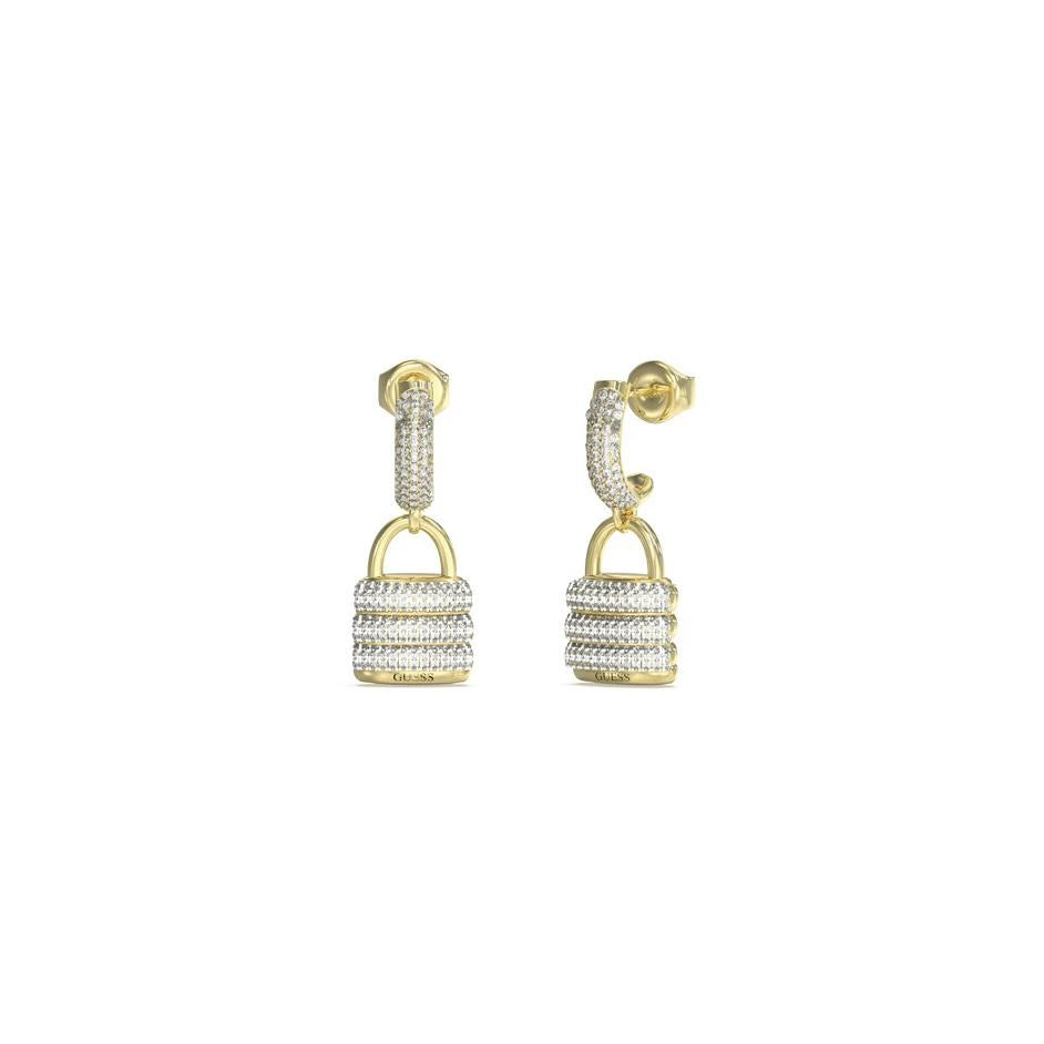 BOUCLES D'OREILLES Dame DEMI-CREOLES et CADENAS GUESS JUBE05407JWYG