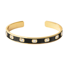 Charger l&#39;image dans la galerie, BRACELET JONC Dame GEM Noir BANGLE-UP BUP22-GES-BAO04
