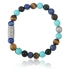 BRACELET Mixte Turquoise /Agate noire / Lapis lazuli / Oeil de tigre LAUREN STEVEN