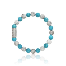 Charger l&#39;image dans la galerie, BRACELET Mixte HOWLITE BLANCHE / TURQUOISE LAUREN STEVEN
