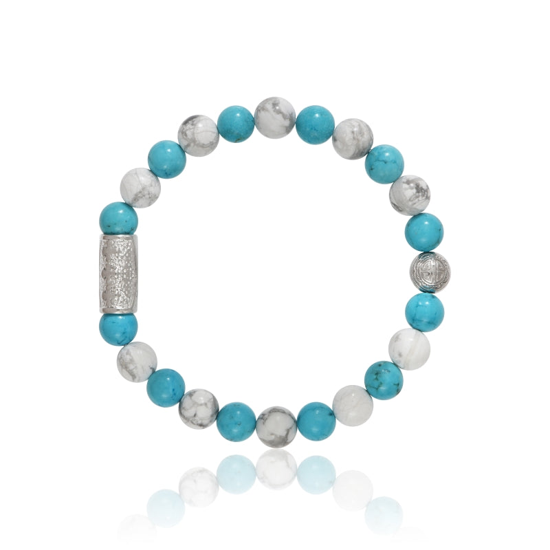 BRACELET Mixte HOWLITE BLANCHE / TURQUOISE LAUREN STEVEN