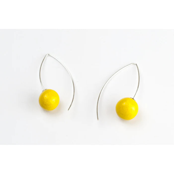 BOUCLES D'OREILLES Dame fantaisie GEVOLE CERAMIQUE GRIOTTE