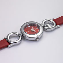 Charger l&#39;image dans la galerie, MONTRE Dame GO ARGENTE MADEMOISELLE CUIR ROUGE 697392
